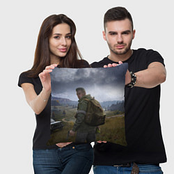 Подушка квадратная DAYZ POSTER ДЕЙЗИ ПОСТЕР Z, цвет: 3D-принт — фото 2