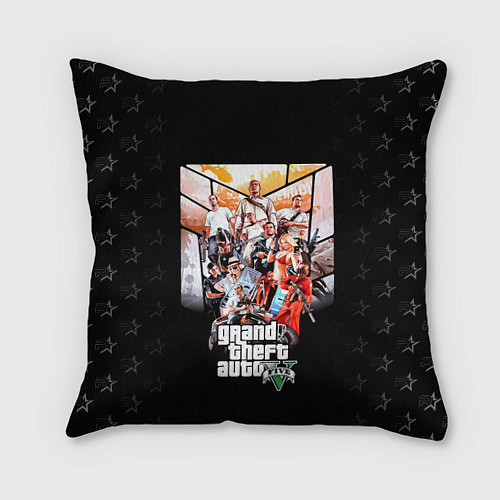 Подушка квадратная Grand Theft Auto five / 3D-принт – фото 1