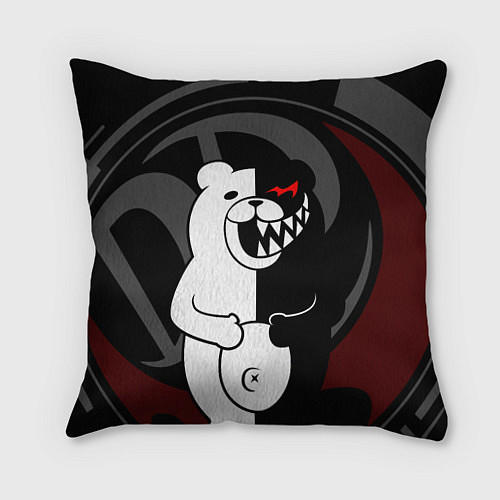 Подушка квадратная MONOKUMA МОНОКУМА DANGANRO / 3D-принт – фото 1