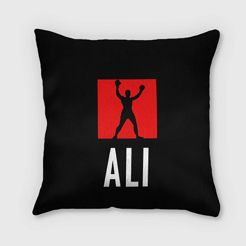 Подушка квадратная Muhammad Ali / 3D-принт – фото 1