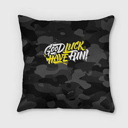 Подушка квадратная GLHF ГЛХФ Камуфляж, цвет: 3D-принт