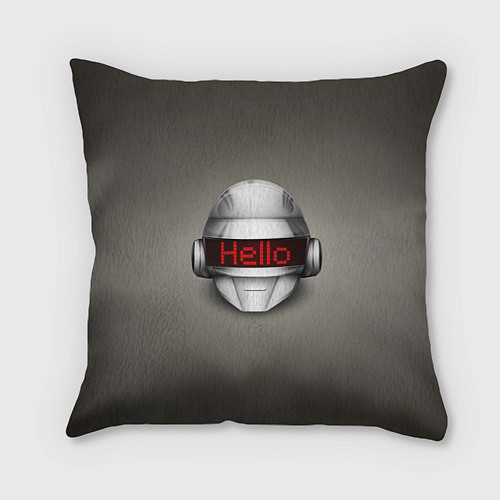 Подушка квадратная Daft Punk Hello / 3D-принт – фото 1