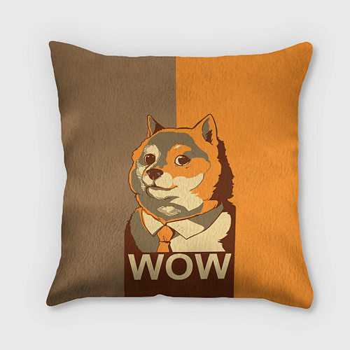 Подушка квадратная Doge Wow / 3D-принт – фото 1