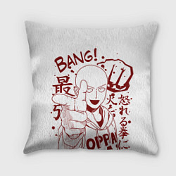 Подушка квадратная One-Punch Man, цвет: 3D-принт