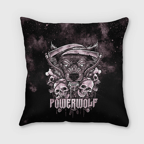 Подушка квадратная Powerwolf / 3D-принт – фото 1