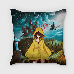 Подушка квадратная Little Nightmares 2, цвет: 3D-принт