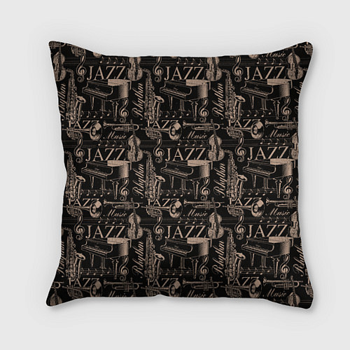 Подушка квадратная Jazz / 3D-принт – фото 1