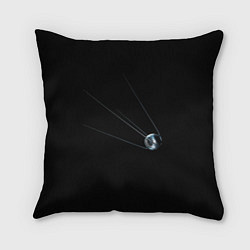 Подушка квадратная Первый космический спутник, цвет: 3D-принт