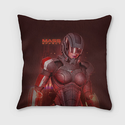 Подушка квадратная Mass Effect / 3D-принт – фото 1