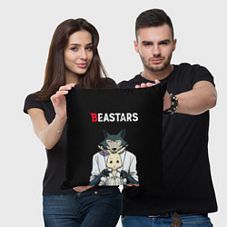 Подушка квадратная Beastars Выдающиеся звери, цвет: 3D-принт — фото 2