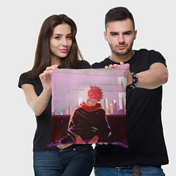Подушка квадратная JUJUTSU KAISEN МАГИЧЕСКАЯ БИ, цвет: 3D-принт — фото 2