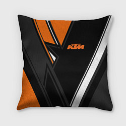 Подушка квадратная KTM КТМ, цвет: 3D-принт