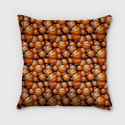 Подушка квадратная Баскетбольные Мячи / 3D-принт – фото 1