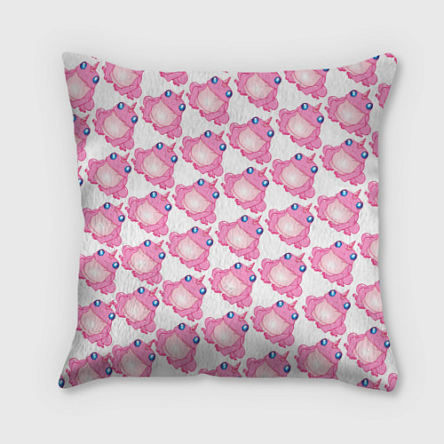 Подушка квадратная Сказочная розовая лягушка / 3D-принт – фото 1