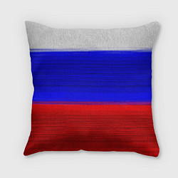 Подушка квадратная Флаг России, цвет: 3D-принт