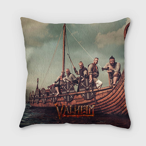 Подушка квадратная Valheim викинги / 3D-принт – фото 1