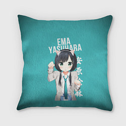 Подушка квадратная Эма Ясухара Ema Yasuhara, цвет: 3D-принт