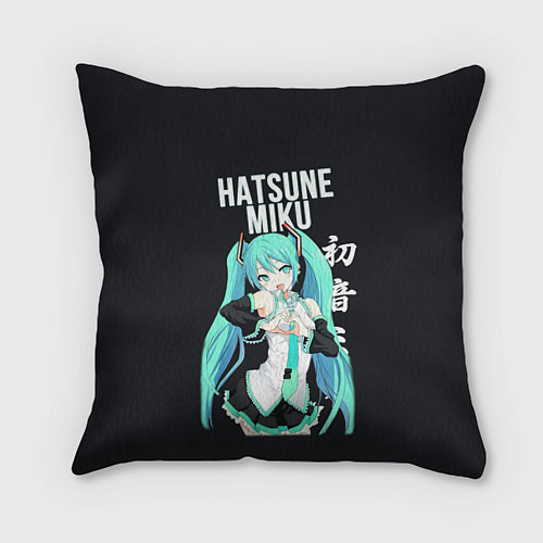 Подушка квадратная Hatsune Miku Хацунэ Мику / 3D-принт – фото 1