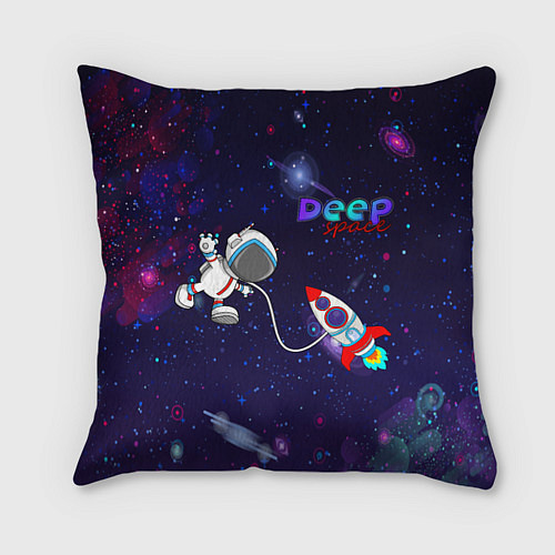 Подушка квадратная Deep Space Cartoon / 3D-принт – фото 1