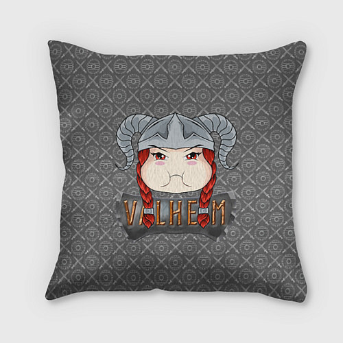 Подушка квадратная Valheim рыжая девушка викинг / 3D-принт – фото 1