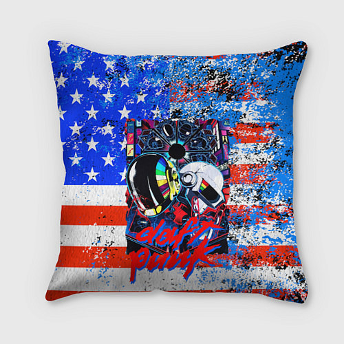 Подушка квадратная Daft Punk american dream / 3D-принт – фото 1