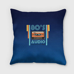 Подушка квадратная 80s audio tape, цвет: 3D-принт