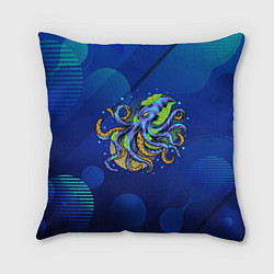 Подушка квадратная Красочный Осьминог, цвет: 3D-принт