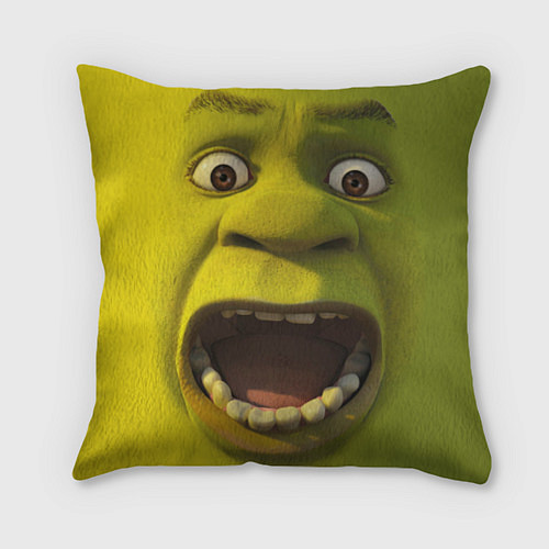 Подушка квадратная Shrek is Yelling / 3D-принт – фото 1