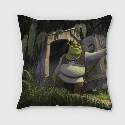 Подушка квадратная Shrek: Somebody Once Told Me / 3D-принт – фото 1