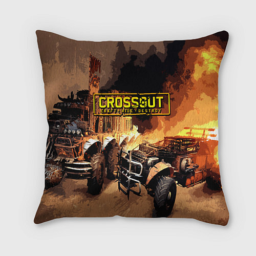 Подушка квадратная Crossout Online / 3D-принт – фото 1