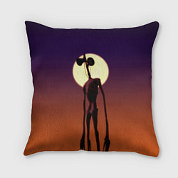 Подушка квадратная Сиреноголовый Хоррор Закат, цвет: 3D-принт