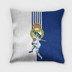 Подушка квадратная Роберто Карлос Реал Мадрид, цвет: 3D-принт