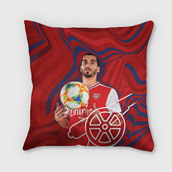Подушка квадратная Henrikh Mkhitaryan Arsenal, цвет: 3D-принт