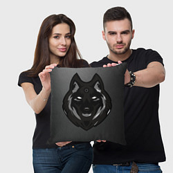 Подушка квадратная Демон волк, цвет: 3D-принт — фото 2