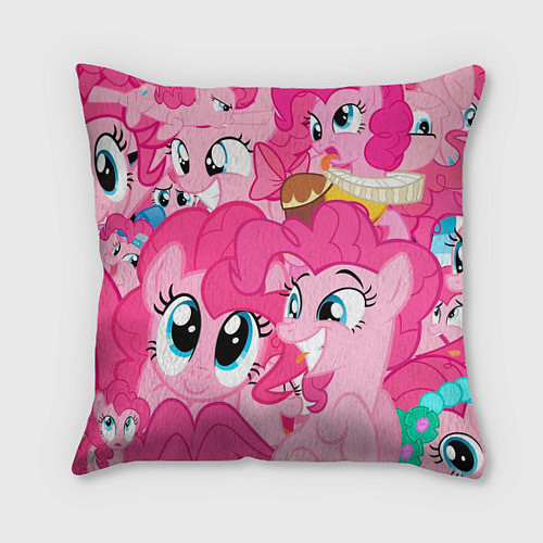 Подушка квадратная Pinkie Pie pattern / 3D-принт – фото 1