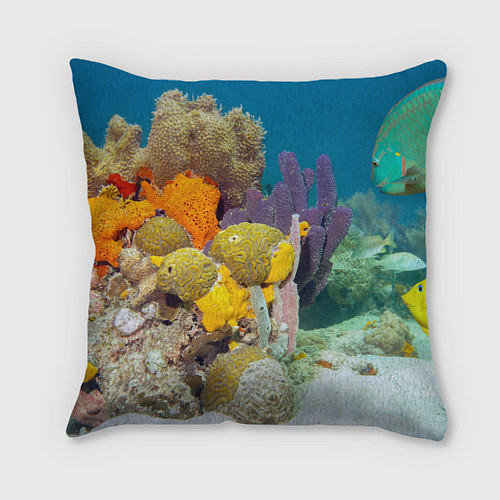 Подушка квадратная Морской мир / 3D-принт – фото 1