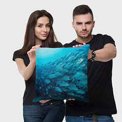 Подушка квадратная Морской мир, цвет: 3D-принт — фото 2