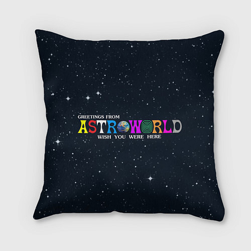 Подушка квадратная Astroworld / 3D-принт – фото 1