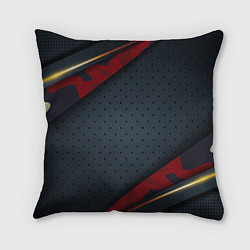 Подушка квадратная 3D Dark red & black