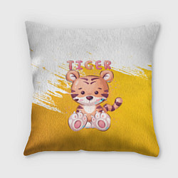 Подушка квадратная Tiger, цвет: 3D-принт