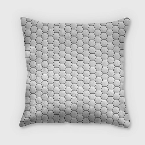 Подушка квадратная Белая броня на тёмном фоне / 3D-принт – фото 1