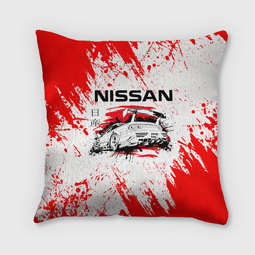 Подушка квадратная Nissan / 3D-принт – фото 1