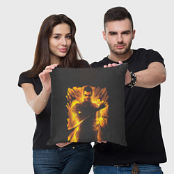 Подушка квадратная Jensen in fire, цвет: 3D-принт — фото 2