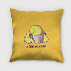 Подушка квадратная Pikachu morning mood, цвет: 3D-принт