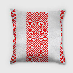 Подушка квадратная Славянские узоры, цвет: 3D-принт