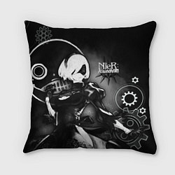 Подушка квадратная 2B Nier: Automata, цвет: 3D-принт