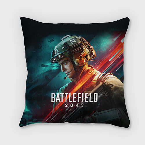 Подушка квадратная BATTLEFIELD 2042 Батлфилд / 3D-принт – фото 1