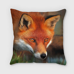 Подушка квадратная Лисица охотница, цвет: 3D-принт