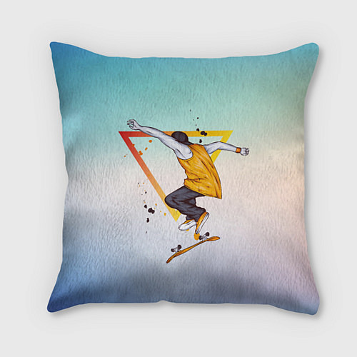 Подушка квадратная Скейтер / 3D-принт – фото 1