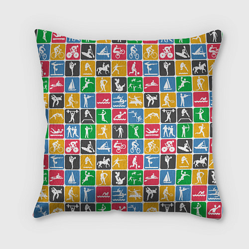 Подушка квадратная СПОРТ / 3D-принт – фото 1